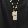 Gold Whistle with Detachable Case and Chain for Coaches Metal