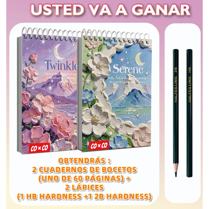 2pzs Cuaderos Acuarelas Sketchbooks De Dibujos 120 Hojas A4