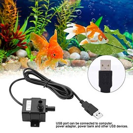 Bomba De Agua Sumergible, Bomba De Agua Sin Escobillas Usb Dc 5v Bomba Sumergible De Circulación De Agua Para Fuente De Acuario, 120L/H Bomba de Circulación para Acuario, Estanque, Tanque de Peces