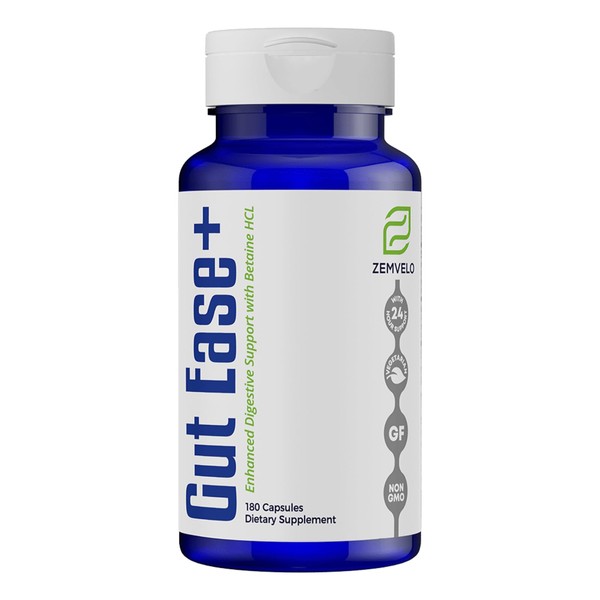 Zemvelo Gut Ease+ - Balances HCL Levels | Supports Protein