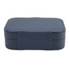 Portable Jewelry Box PU Leather Large Capacity 2 Layers Travel