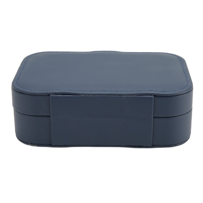 Portable Jewelry Box PU Leather Large Capacity 2 Layers Travel