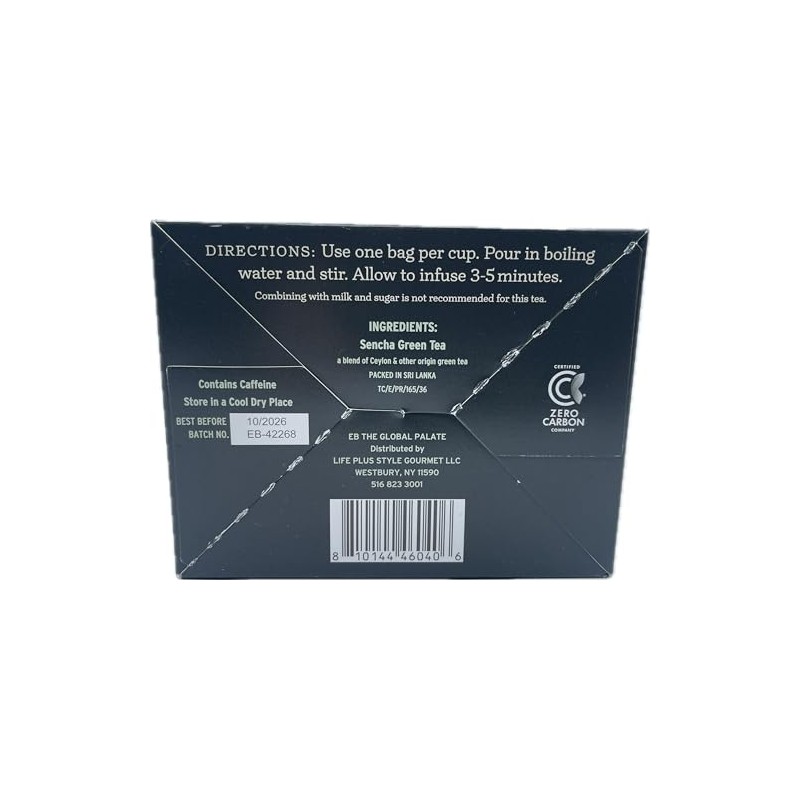 Premium Japanese Natural Pure Sencha Tea - 15 Pyramid Bags,