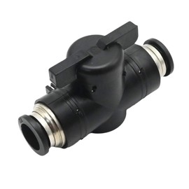 ZUDKSUY 1PC 1/2 inch Pneumatic Ball Valve, Air Flow Control Valve Fittings, Quick Push Lock Valve for Compressors Pneumatic Tools (1/2'' OD Black)