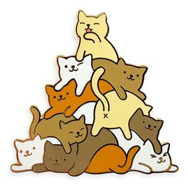 Pinsanity Cute Cat Kitten Pile Meowtain Enamel Lapel Pin