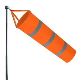Shudyear Wind Socks for Outside Heavy Duty,Wind Direction Indicators for Outdoors Airport Farm & Park,Good Reflective Effect Thickened Waterproof (Orange Reflection) 30"