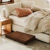 Indoor Wooden Step Stool 3.5'' Height, Outdoor Steps with Non