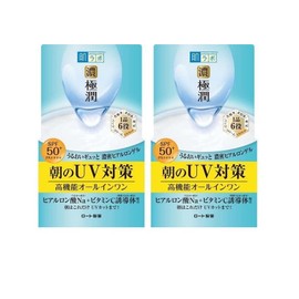 Aburiya Hadalabo Gokujun Koi UV White Gel, All-in-One Moisturising Sun Cream SPF50+ PA +++, Made in Japan, 90 g, Pack of 2