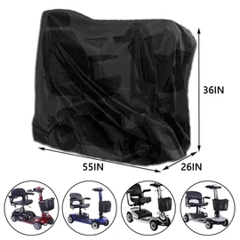 Sqodok Mobility Scooter Storage Cover, 420D Waterproof Wheelchair Cover for Storage, Mobility Scooter Accessories for All-Weather Outdoor Protection Dust Cover, 55" x 26" x 36"