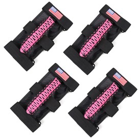 sukemichi Handles Grab Roll Bar Grab Handles for Jeep Wrangler Accessories JK TJ JL CJ YJ 2 Door 4 Door 1945-2023 Jeep Gladiator JT UTV ATV - Upgrade Metal Buckle, Pink, 4 Pack