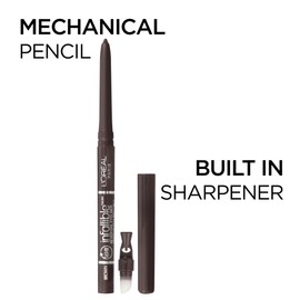 L'Oreal Paris Makeup Infallible Never Fail Original Mechanical Pencil Eyeliner with Built in Sharpener, Brown, 0.008 oz.