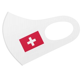 Design Mask Set of 2 Polyester Washable Cloth Mask for Men Women 017870 One Point Flag Unique Flag Switzerland
