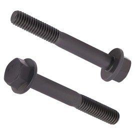 M8-1.25 x 35mm (15 pcs) Flanged Hex Bolt Screws Black Oxide Finish, 10.9 Grade Alloy Steel, Large Flange Washer Head, DIN6921/GB5789, Partial Thread