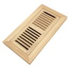 White Oak Wood Flush Mount Floor Register Vent Cover, 2-1/4