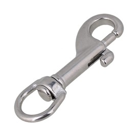 BQLZR 70mm Silver 304 Stainless Steel Swivel-Eye Bolt Snap Hook Round Swivel for Keychain Strap Pet Chains