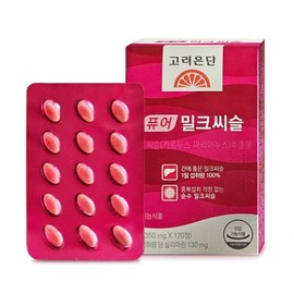 Korea Eundan Pure Milk Thistle 350mg x 120 tablets, 2 boxes / 고려은단 퓨어 밀크씨슬 350mg x 120정 2박스