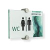 Logistic Sign System Glass Door Sign, Vitrum K2, Clamp Holder