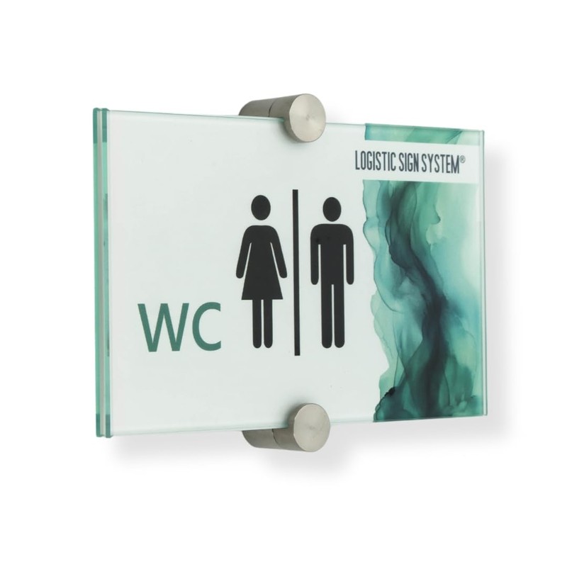 Logistic Sign System Glass Door Sign, Vitrum K2, Clamp Holder