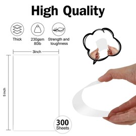 300 Pack White Blank Index Cards 3x5 Unlined Note Cards, Goefun 80lb Heavy Duty Card Stock Thick Paper for Postcards, Photo Paper, Syllable Boards