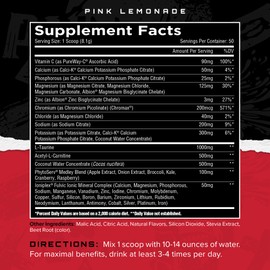 Unmatched Electrashred Advanced Hydration Formula | Non Stim Electrolyte Powder | Enhanced Performance | Natural Flavors & Sweeteners | 50 Servings (Pink Lemonade)