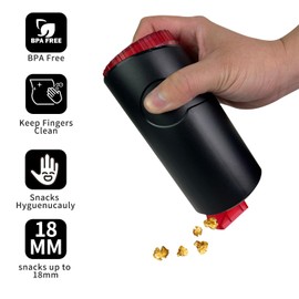 XITISHY Nuts Flowy Dispenser 9 oz Keep Fingers Clean Snack Dispenser for Peanuts under 0.7", Cashew kernels, M&M. (Blue)