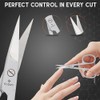 Tijeras de uñas curvas profesionales para mujer, hojas curvas afiladas