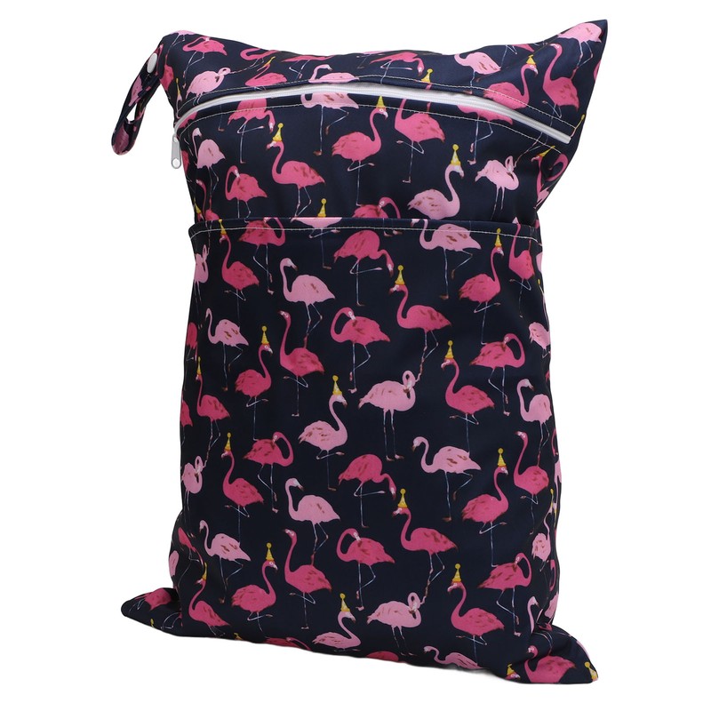 Diaper Bag Storage Pouch Waterproof Polyester Reusable Dual Zippers Diaper