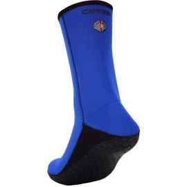 Cressi Metallite Boots 3mm - Unisex Adult Double-lined Neoprene 3mm No-Slip Diving Socks, Blue/Black, L