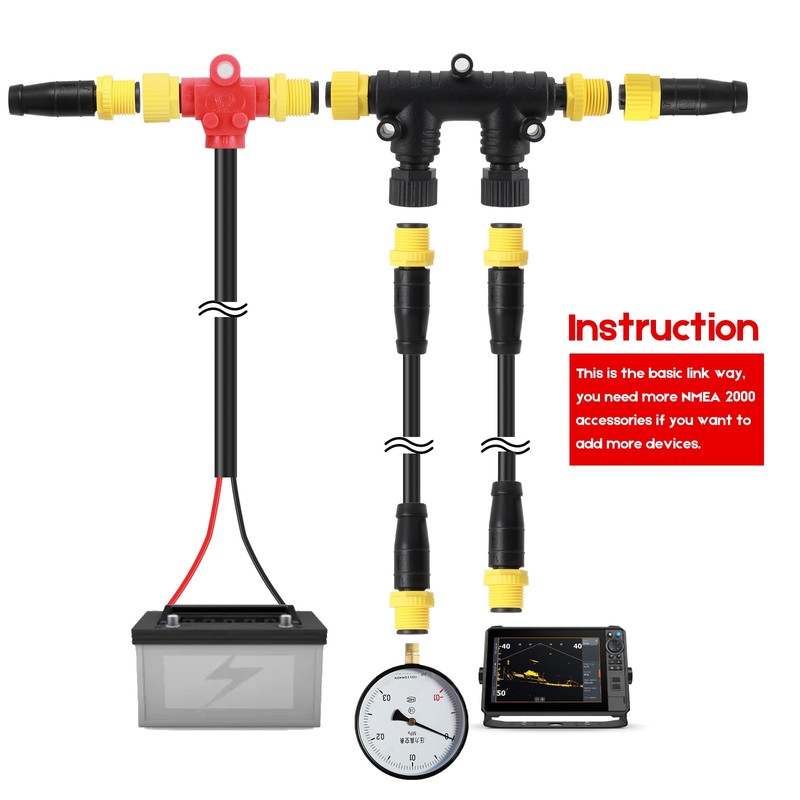 NMEA 2000 Starter Kit for Lowrance Simrad Garmin Device, Marine