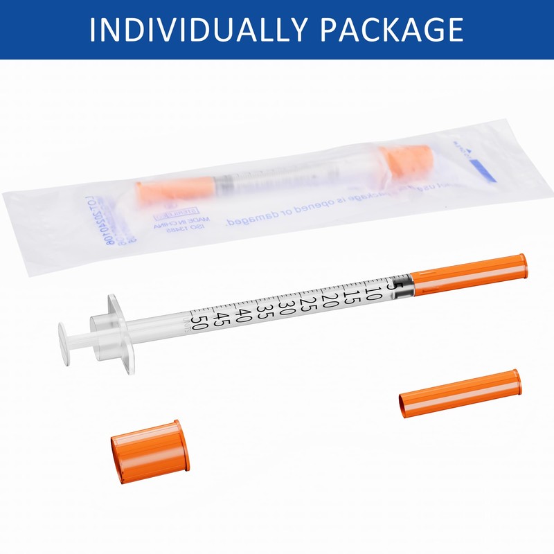 U-100 0.5ml Syringe 31G 1/4 Inch(6mm) , Syringes for Lab