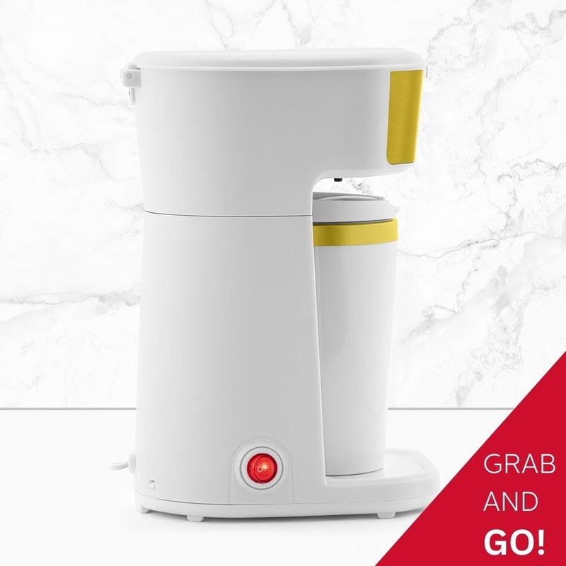 Holstein Housewares Single Serve Coffee Maker, 14oz Personal Coffee Brewer