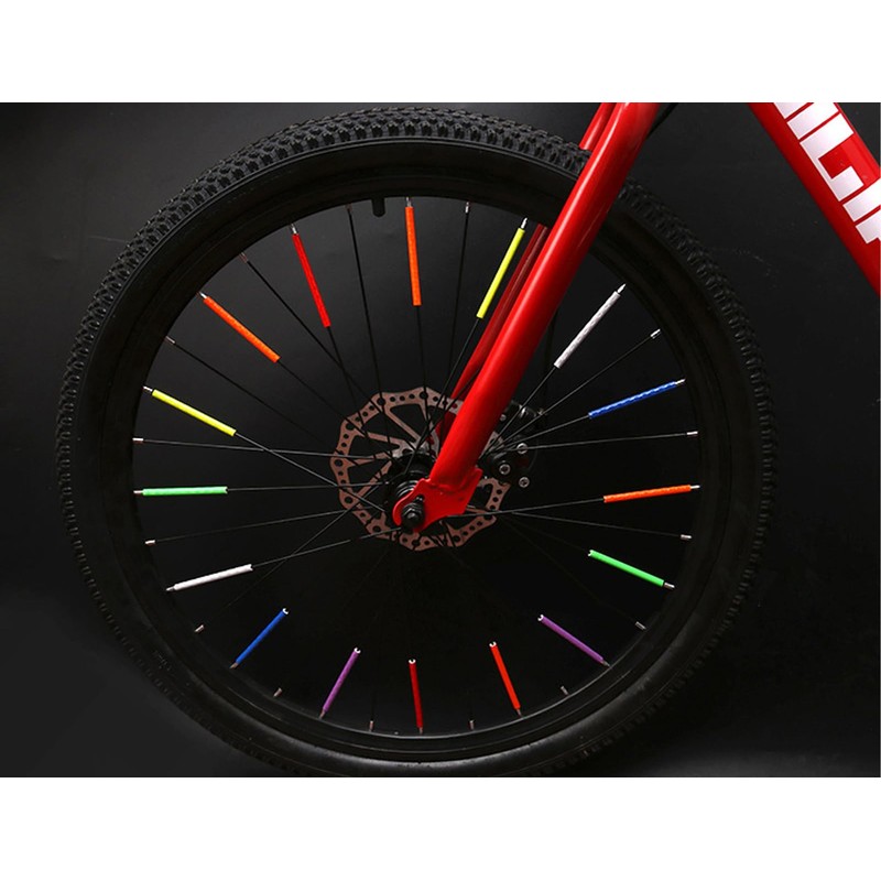 JeeSoarToFar Colorful Bicycle Reflective Spokes - Safety at Night, Pack