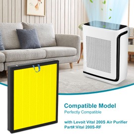 NXBHG Vital 200S Replacement Filter for Levoit, Compatible with Levoit Vital 200S Air Puri-Fier, High Efficiency Filter and Activated Carbon Filter, 2 Pack Vital 200S-Rf