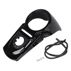 Unbranded Vivid Black Fuel Tank Dash Console Fit For Harley Dyna Street Fat Bob FXDF FXDB