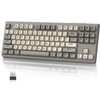 FELICON M87 Wireless Keyboard, Dual Mode Bluetooth/2.4Ghz, 87 Keys TKL