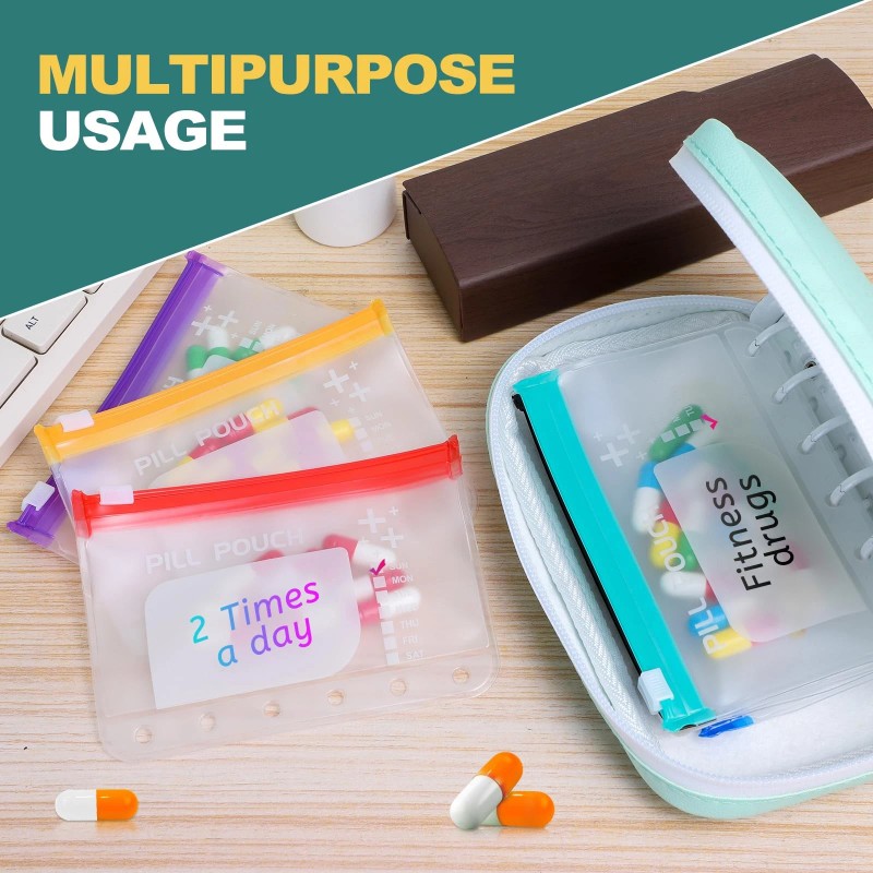 Timueetech A7-L Water-Proof Pill Pouch Set， Large Pill Organizer, BPA