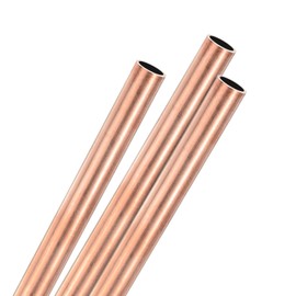 M METERXITY 3-Pack 300mm Copper Round Tube, 9mm OD 0.5mm Wall Thickness Copper Seamless Tubing for Construction/Machining/DIY Crafting, Metal Straight Pipe [0.35x0.02x12IN]