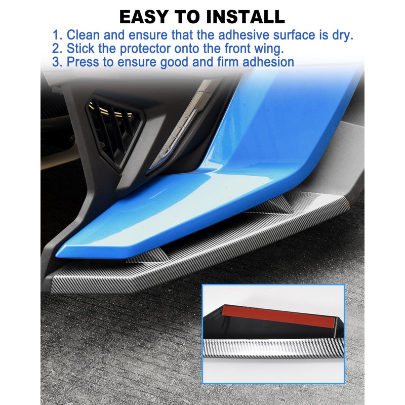 Front Wing Guards for Polaris Slingshot, Carbon Fiber Style Front