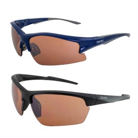 Epoch Eyewear 2 Pair Golf Sport Sunglasses - Amber Lens with Epoch-1 Blue/Gray Frame & Epoch-7 Black Frame