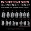 AILLSA Short Almond Nail Tips 450PCS Soft Gel Double-sided Matte
