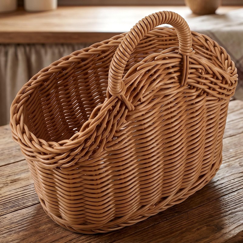 2 Pcs Hanging Wall Basket for Pantry Storage, Woven Wall