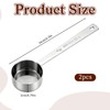 2 PCS 2 Tablespoon Coffee Scoop, Stainless Steel Long Handle