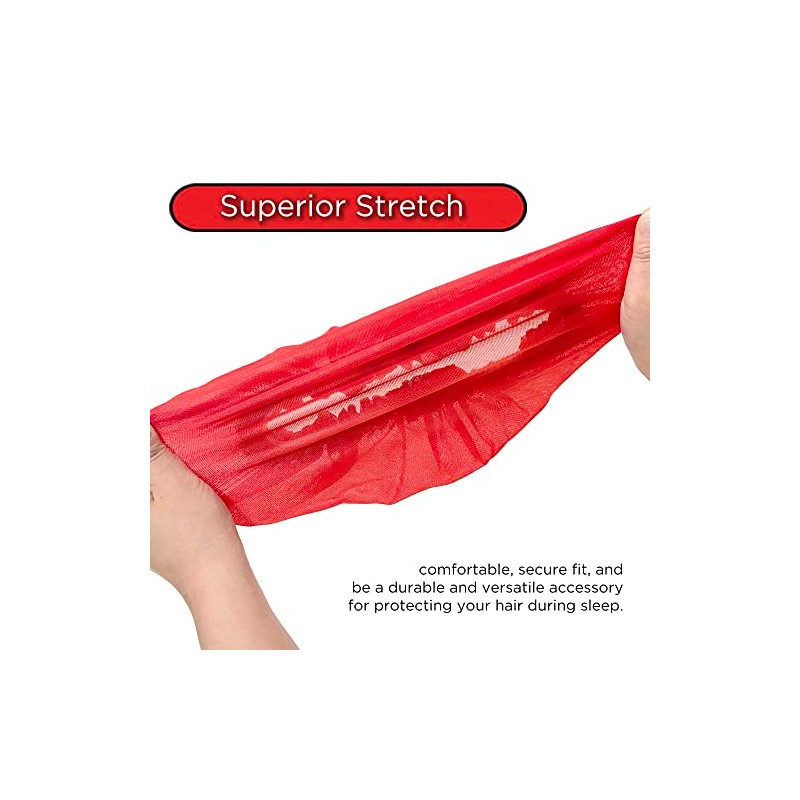 Donna Gorro Satén Dormir Niños Pelo Suave Ducha Color Rojo