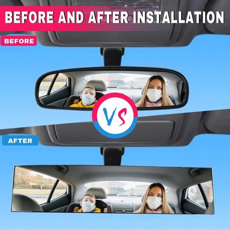 Universal 12 Inch Rear View Mirror for Car - Mirrors