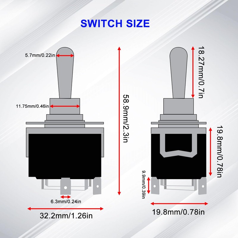 weideer Momentary Reverse Polarity Switch 12V 30A Motor Control RV