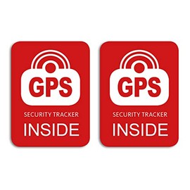 Sticker GPS Tracker Inside Pack of 2 Bicycle Bike Sticker Red Weatherproof UV Resistant (Red)
