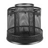 Rotating Pen Holder Black Mesh 7 Compartments Strong Metal Rotating