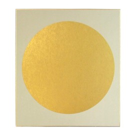 Large Shikishi Inner Gold Covered Paper Outer Torinoko, Round Window, 9.5 x 10.8 inches (242 x 273 mm), 10 Sheets