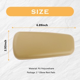 OFBAND 2PCS Elbow Pad Arm Rest for Car,Soft Leather Arm Rest Pillow with One-Piece Molding for Comfortable Support,Universal Car Accessories Car Knee Cushion Car Door Armrest Pads (Beige)