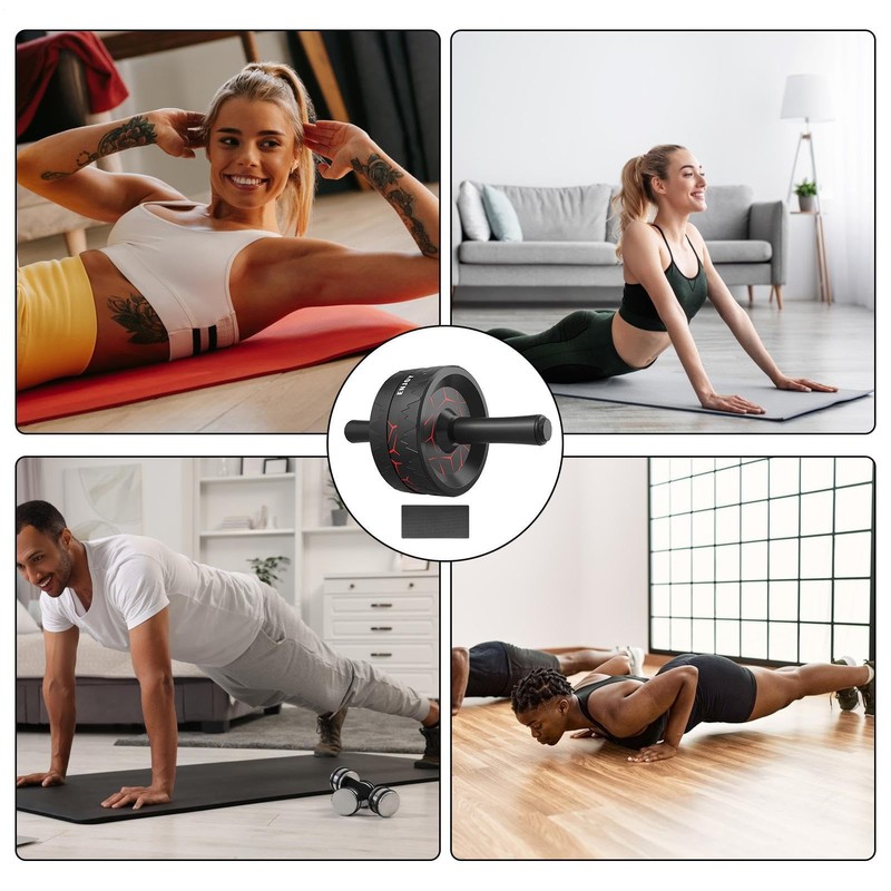 Exercise Wheels For Abs, Abs Workout Equipment With Knee Pad,